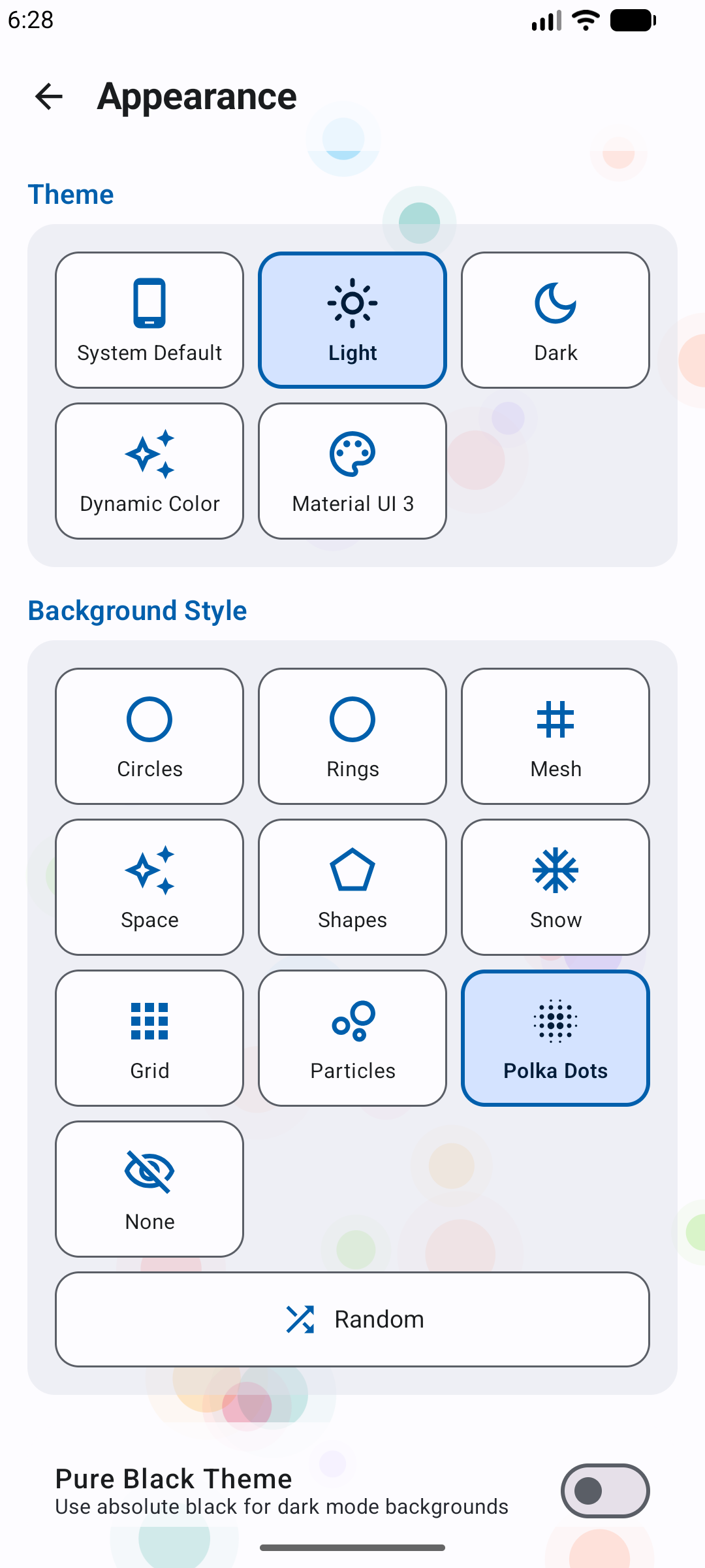 Theme customization
